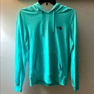 North Face woman’s cotton long sleeve hooded shirt